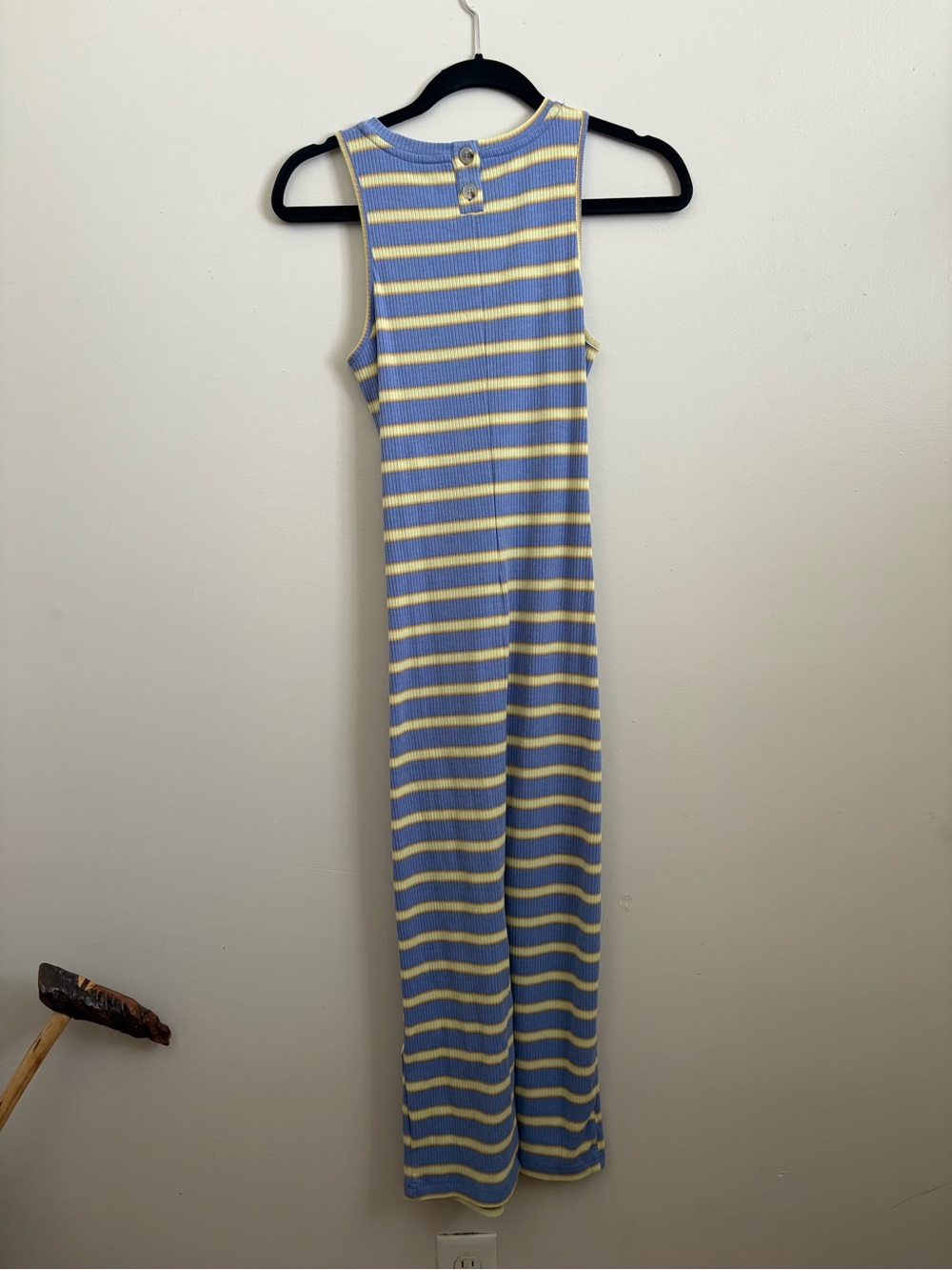 Walter Baker knit cut-out Dress in Blue & Yellow Stripes